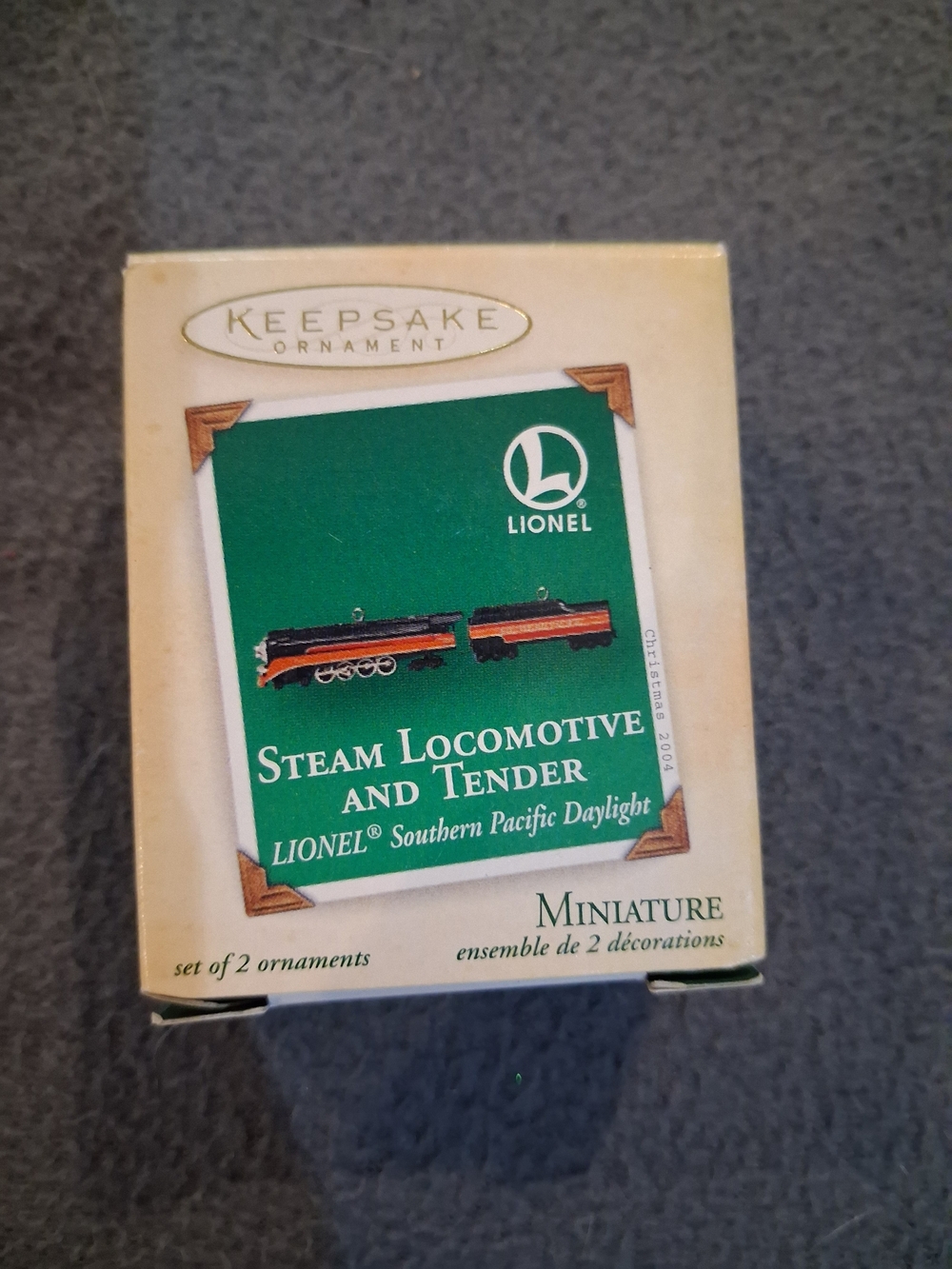 Steam Locomotive and Tender Keepsake Ornament